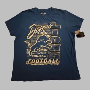 DETROIT LIONS Women’s Blue T-Shirt Size Large